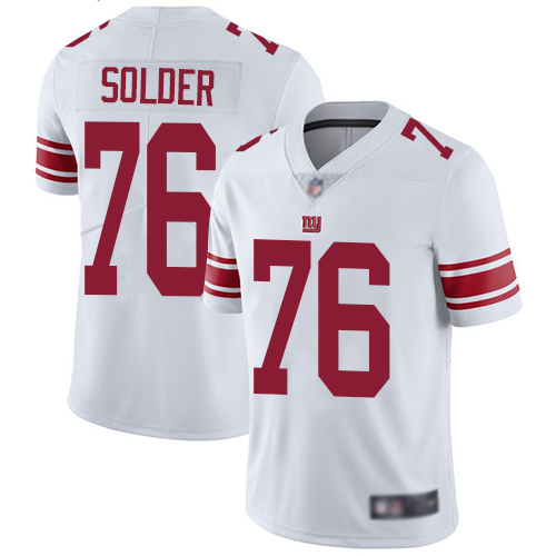 Men New York Giants #76 Nate Solder White Vapor Untouchable Limited Player Football NFL Jersey